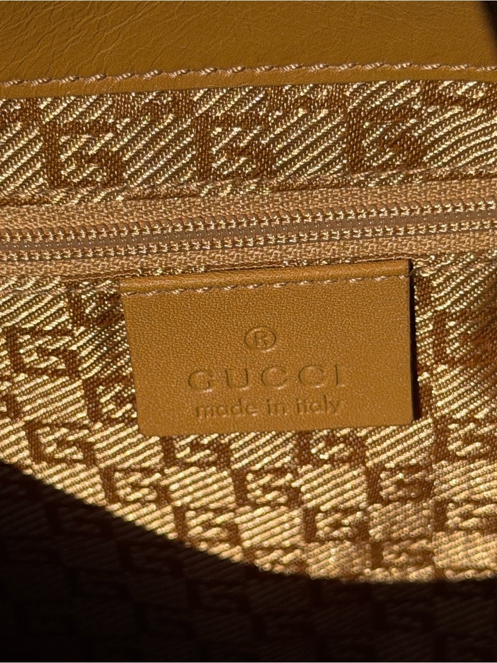 Gucci Vintage Tiger Head Chain Shoulder Bag Beige Suede Tan Leather Tom Ford Era - Picture 14 of 15